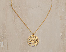 Lotus Flower Pendant in Gold Julia Failey Jewelry